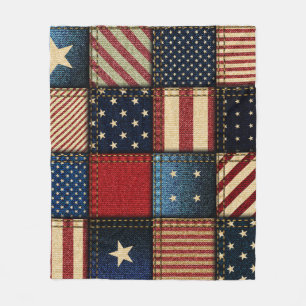 Cobertor De Velo Bandeira Americana, Patchwork Perfeitamente Padrão