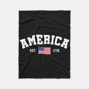 Cobertor De Velo Bandeira americana patriótica Est 1776 4 de julho