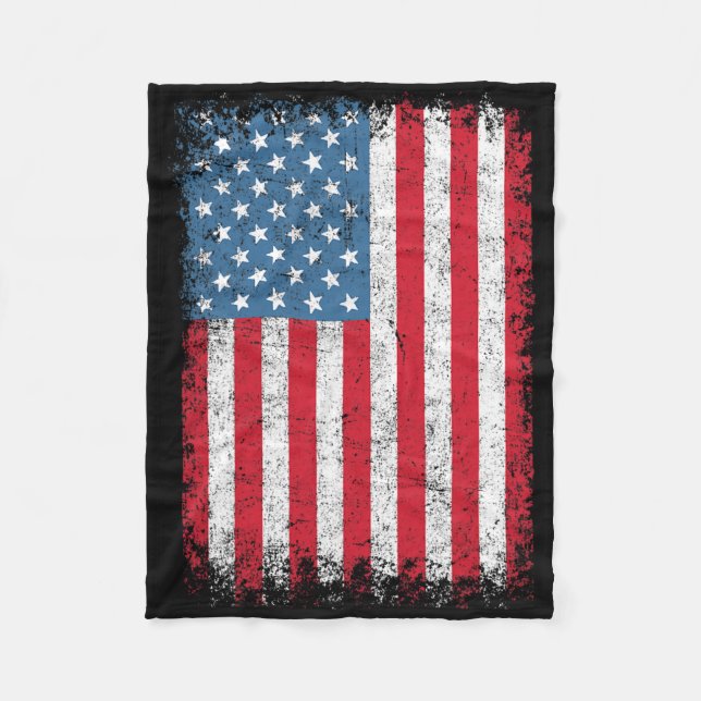 Cobertor De Velo Bandeira Americana Patriótica Para Homens Meninos  (Frente)