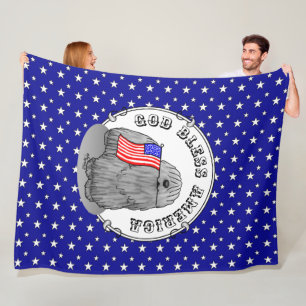 Cobertor De Velo Bandeira Americana Patriótica USA Puli Dog (cinza)