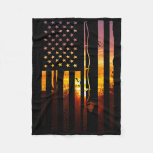 Cobertor De Velo Bandeira Americana Peixe Pescador Pescador Engraça