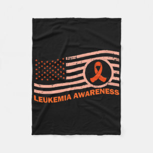 Cobertor De Velo Bandeira Americana Sensibilização para a Leucemia