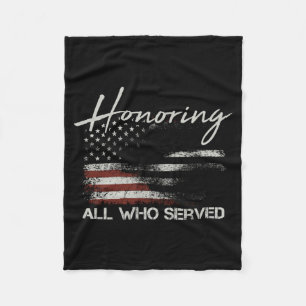 Cobertor De Velo Bandeira Americana Veterana Masculina em Homenagem