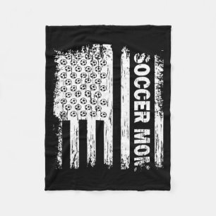 Cobertor De Velo Bandeira Americana Vintage Mãe de Futebol Fãs de F