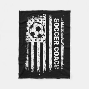Cobertor De Velo Bandeira Americana Vintage Treinador de Futebol Fã