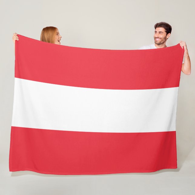 Cobertor De Velo Bandeira austríaca (Áustria) Fleece Blanket (In Situ)
