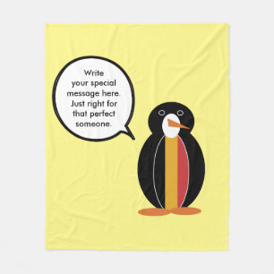 Cobertor De Velo Bandeira Belga Falando Pinguim