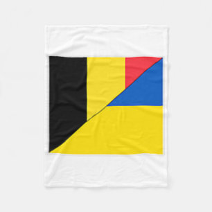 Cobertor De Velo Bandeira Bélgica Ucrânia Nacionalidade Belga Ucran
