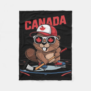 Cobertor De Velo Bandeira Canadense Folha de Bordo Castor Óculos de