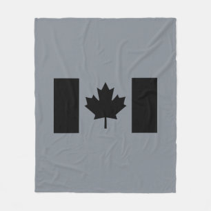 Cobertor De Velo Bandeira Canadense no Gráfico Negro