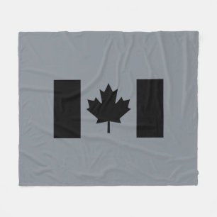 Cobertor De Velo Bandeira Canadense no Gráfico Negro