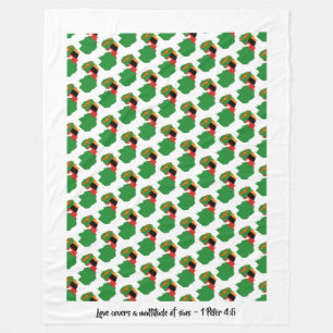 Cobertor De Velo Bandeira Cristã Personalizada da Zâmbia