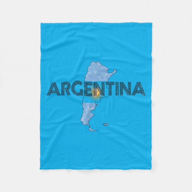 Cobertor De Velo Bandeira da Argentina Presente da Argentina Heranç (Frente)