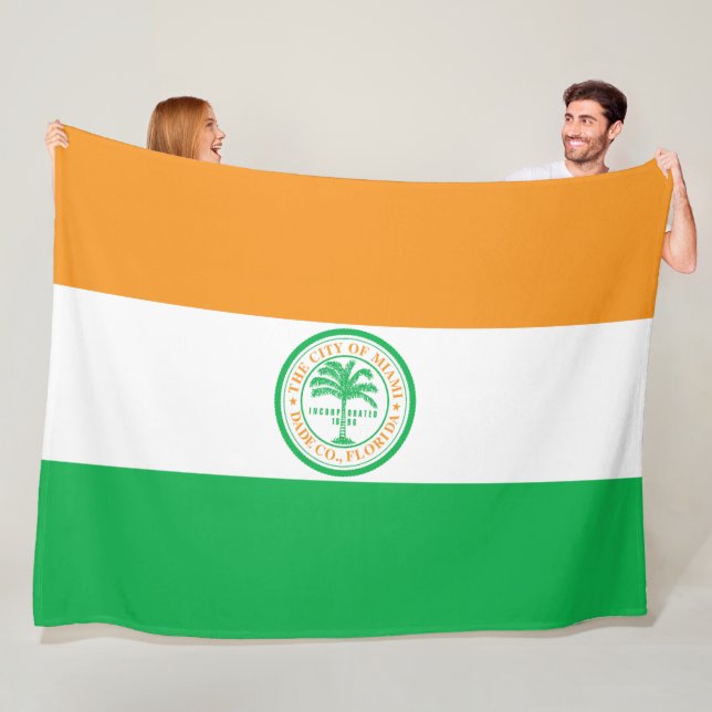 Cobertor De Velo Bandeira da cidade de Miami (Flórida) (In Situ)