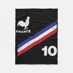 Cobertor De Velo Bandeira da França Galo Número 10 Fã de Futebol Ho