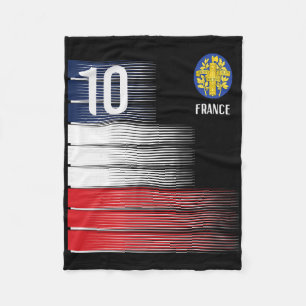 Cobertor De Velo Bandeira da França Número 10 Futebol Francês Homen