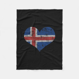 Cobertor De Velo Bandeira da Islândia Islandês Amor Coração Casa Fé