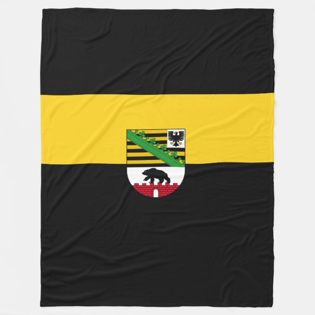 Cobertor De Velo Bandeira da Saxónia-Anhalt Fleece Blanket (Frente)