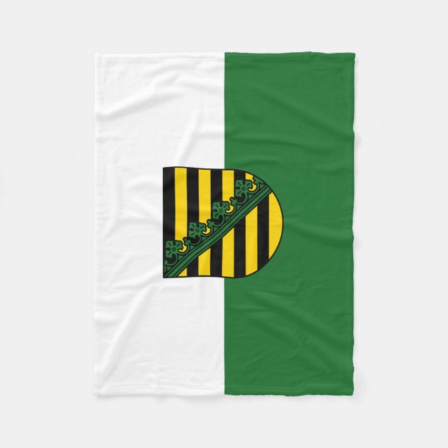Cobertor De Velo Bandeira da Saxónia Fleece Blanket (Frente)