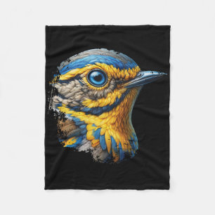 Cobertor De Velo Bandeira da Ucrânia Animal Nacional Rouxinol Comum
