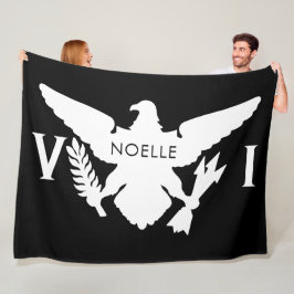 Cobertor De Velo Bandeira das Ilhas Virgens dos EUA, Preto e Branco