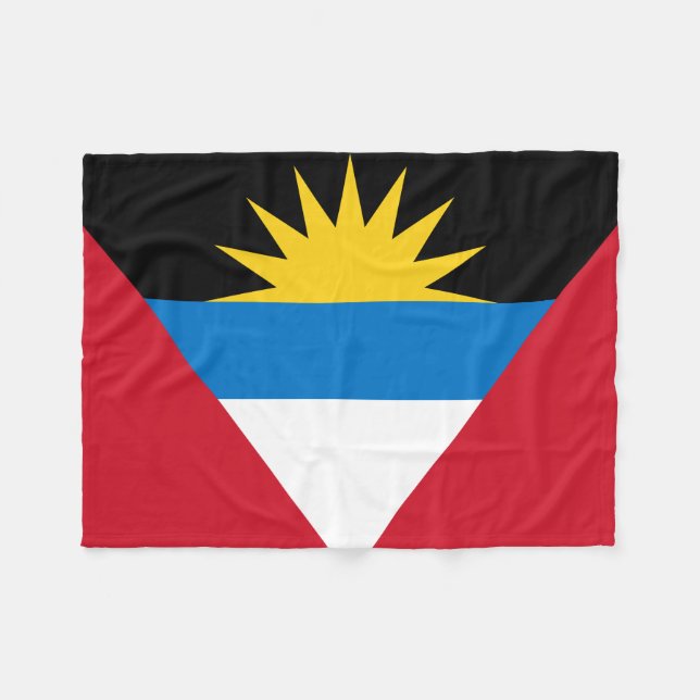 Cobertor De Velo Bandeira de Antígua e Barbuda Patriótica (Frente (Horizontal))