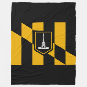 Cobertor De Velo Bandeira de Baltimore, Maryland Fleece Blanket