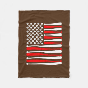 Cobertor De Velo Bandeira de Beball Bat Patriota Americana
