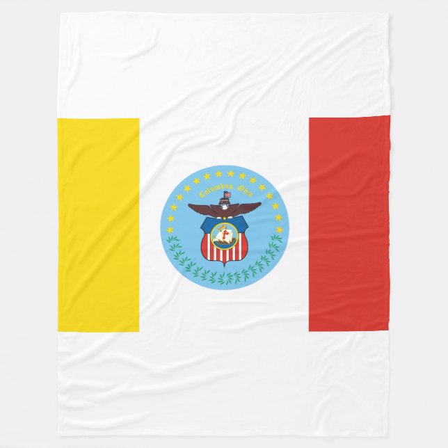 Cobertor De Velo Bandeira de Columbus, Ohio (Frente)