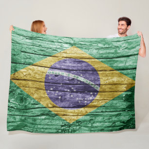 Cobertor De Velo bandeira de madeira do Brasil