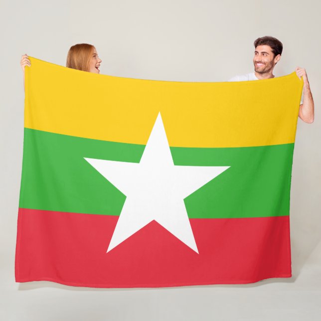 Cobertor De Velo Bandeira de Mianmar (Birmânia) (In Situ)