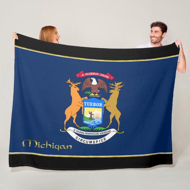 Cobertor De Velo bandeira de Michigan (In Situ)