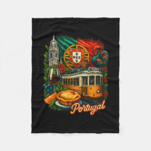 Cobertor De Velo Bandeira de Portugal Viagem a Portugal Galo Portug