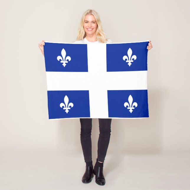 Cobertor De Velo Bandeira de Quebec PQ Qc com fleur de lys (In Situ)
