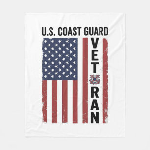 Cobertor De Velo Bandeira de Veterano da Guarda Costeira Design Vet