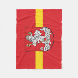 Cobertor De Velo Bandeira de Vilnius, Lituânia Fleece Blanket