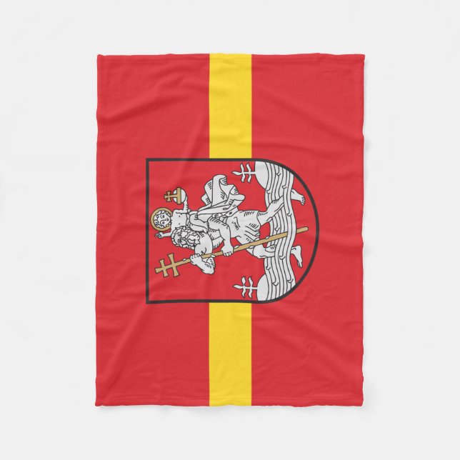 Cobertor De Velo Bandeira de Vilnius, Lituânia Fleece Blanket (Frente)
