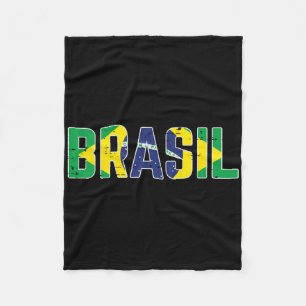 Cobertor De Velo Bandeira do Brasil Fã de Futebol Brasileiro Homens