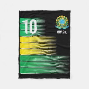 Cobertor De Velo Bandeira do Brasil Número 10 Brasil Futebol Homens