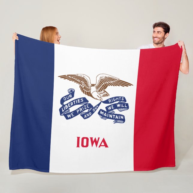 Cobertor De Velo Bandeira do Estado de Iowa (In Situ)