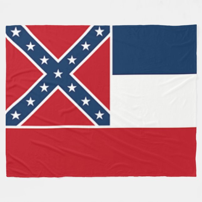 COBERTOR DE VELO BANDEIRA DO ESTADO DE MISSISSIPPI (ATUAL) (Frente (Horizontal))