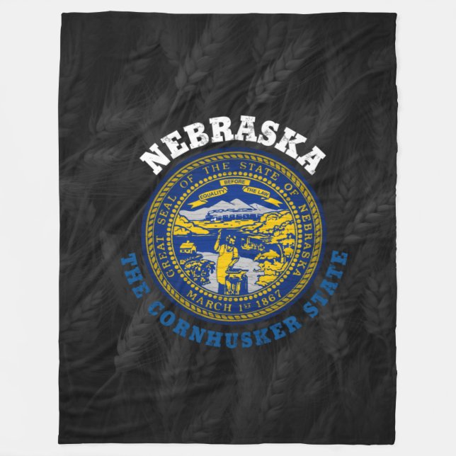 COBERTOR DE VELO BANDEIRA DO ESTADO DE NEBRASKA CORNHUSKER (Frente)