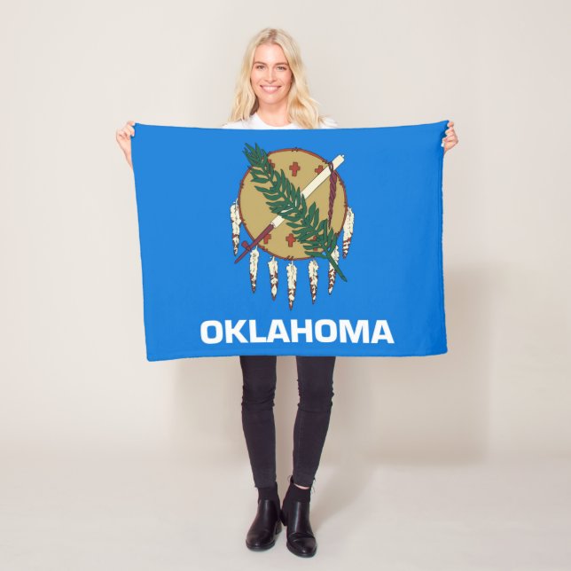 Cobertor De Velo Bandeira do Estado de Oklahoma, EUA (In Situ)