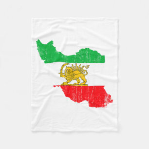 Cobertor De Velo Bandeira do Irã Mapa Leão Arte Persa