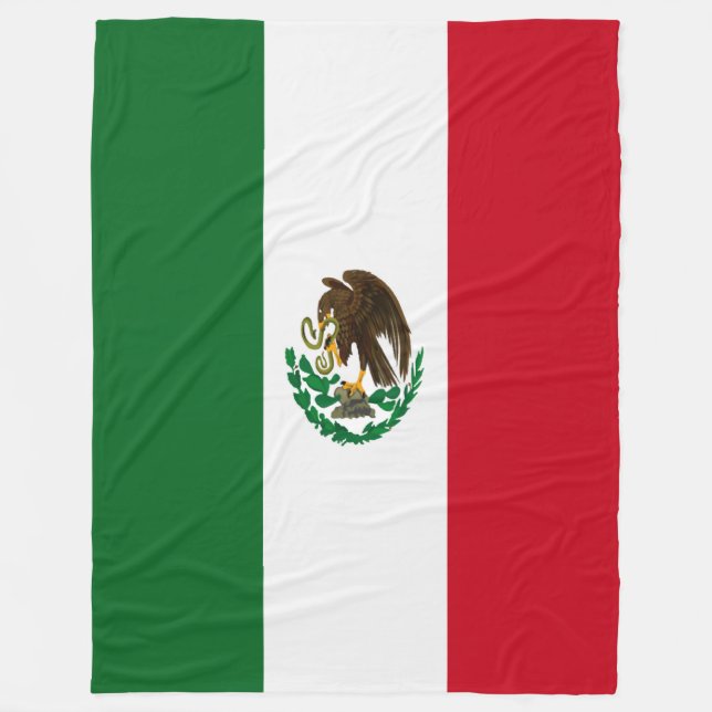 Cobertor De Velo Bandeira do México Patriótico (Frente)