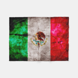 Cobertor De Velo Bandeira do México Vintage Desgastada