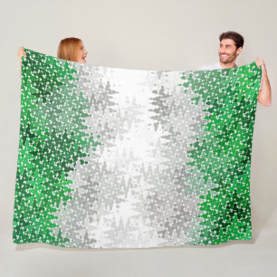 Cobertor De Velo Bandeira do Orgulho Abstrato Cinza-romântico Tripp
