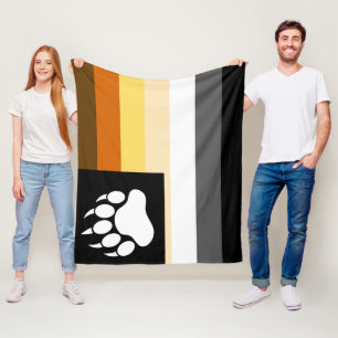 Cobertor De Velo Bandeira do Orgulho do Urso Gay Legal Pata de urso