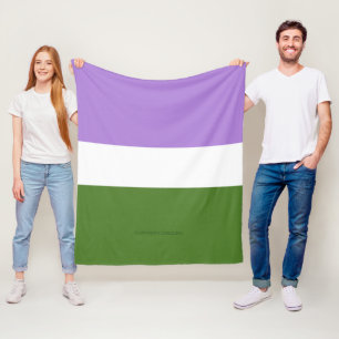 Cobertor De Velo Bandeira do orgulho genderqueer SlipperyJoe's lava