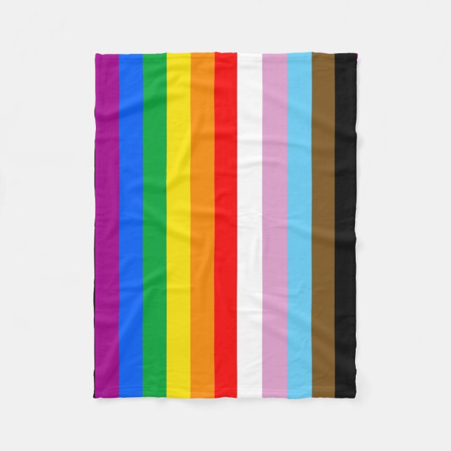 COBERTOR DE VELO BANDEIRA DO ORGULHO INCLUSIVA LGBTQ+ (Frente)